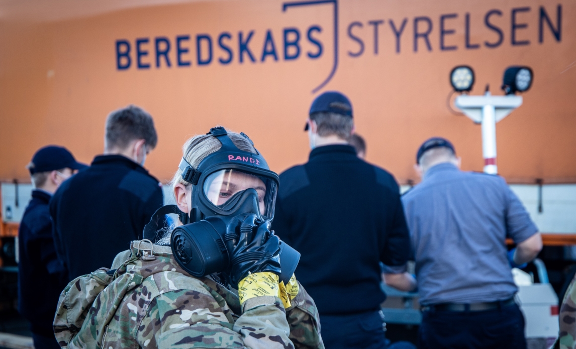 CBRN-specialister støtter Beredskabsstyrelsen. Foto: Kristian Vinther Brøndum